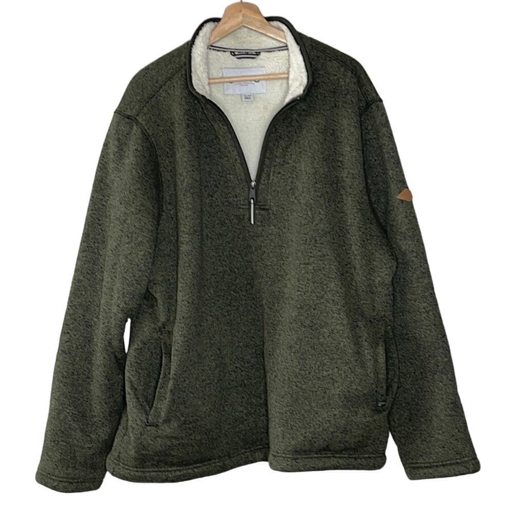 ORVIS MEN'S SHERPA LINED 1/4 ZIP PULLOVER WITH  POCKETS‎ SIZE XXL